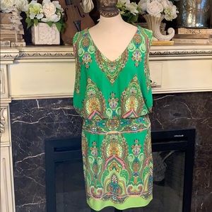 SALE💥Sandra Darren paisley print fitted dress